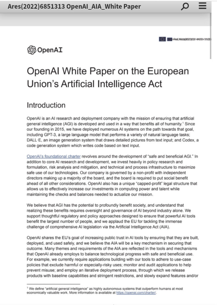 OpenAI Secretly Pushed to Weaken AI Rules in Europe